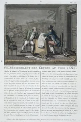 Charles, Chevalier de Folard (1699-1751) instruerar greven av Sachsen (1696-1750), graverad av Jean Baptiste Morret (fl.1790-1820), 1790